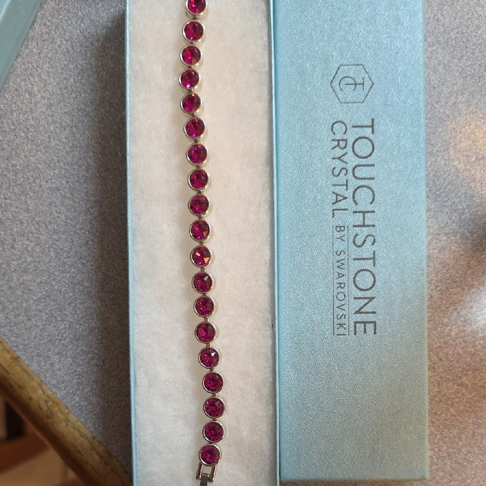 Touchstone Crystal Pink Gem Bracelet